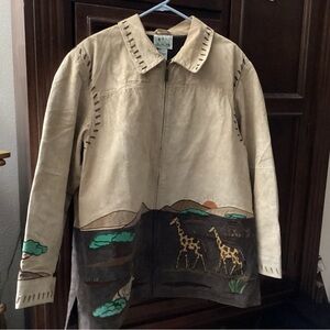 Quacker Factory Tan Leather Jacket